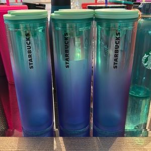 Starbucks Blue and Green Tumbler